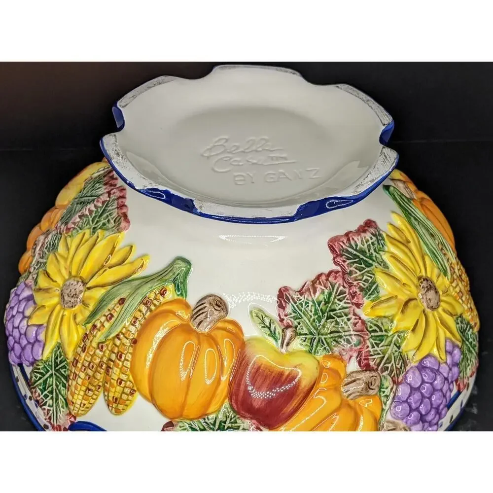 Bella Casa by Ganz Thanksgiving Harvest Seasonal Serving Bowl Centerpiece 3D - Picture 3 of 8